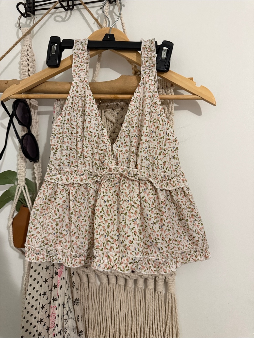 Floral Tank Top - Women - White/Pink/Green